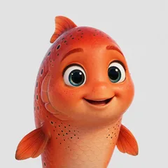 Cartoon of Coho the Kal Lake salmon