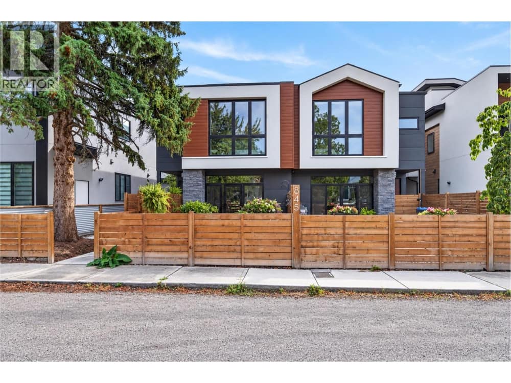 Located just minutes from downtown Kelowna, this beautifully designed 3 bedroom, 3 bathroom home offers just over 1,500 sq ft of modern living with a private yard and detached EV ready garage.