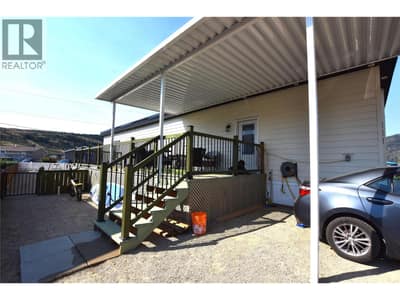 Partially covered deck