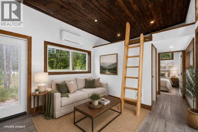 Virtually staged living room