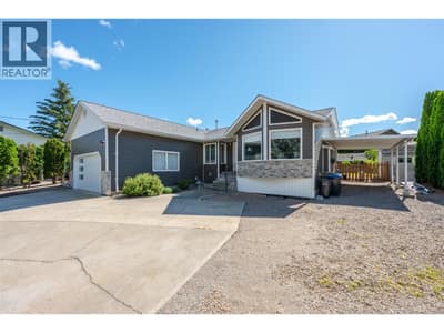 Attached carport on side of house