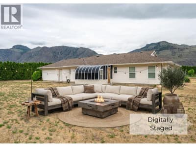 Back yard and home digitally staged