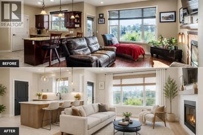 virtual staging of LR/kitchen
