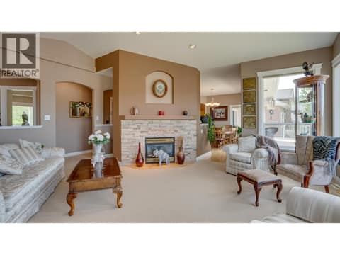 Floor to ceiling gas fireplace at 667 Mt York Drive, Middleton Mountain Coldstream