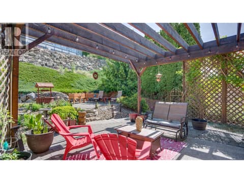 Private Backyard patio at 667 Mt York Drive, Middleton Mountain Coldstream