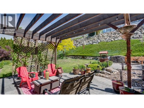 Walk out to the yard from kitchen/family room at 667 Mt York Drive, Middleton Mountain Coldstream