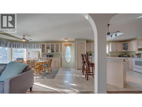 View from living room area towards Main Entrance. at 9510 Highway 97N Unit# 43, Swan Lake West, Vernon