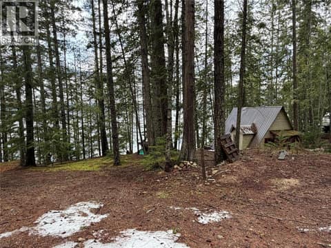 Looking towards the cabin from entering the road at 8700 Mabel Lake Road, Mabel Lake South, Lumby