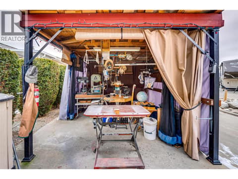 Gazebo set up as an outdoor shop space at 8000 Highland Road Lot# 41, North BX, Vernon