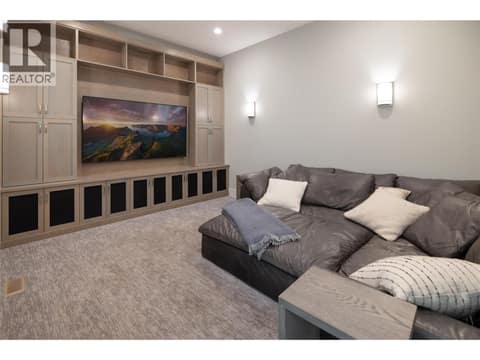 Media Room at 689 Birdie Lake Place, Predator Ridge, Vernon