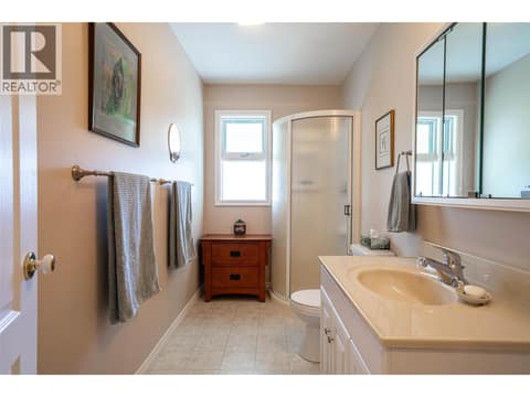 Lower Level Floor: 3PC Bathroom at 7821 Old Kamloops Road, Swan Lake West, Vernon