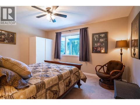 Lower Level Floor:  #5 Bedroom at 7821 Old Kamloops Road, Swan Lake West, Vernon