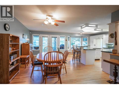 Upper Main Level:  Dining Room at 7821 Old Kamloops Road, Swan Lake West, Vernon