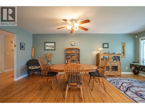 Upper Main Level:  Dining Room at 7821 Old Kamloops Road, Swan Lake West, Vernon