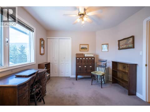 Upper Main Level: #4 Bedroom with 4PC Cheater Bathroom at 7821 Old Kamloops Road, Swan Lake West, Vernon
