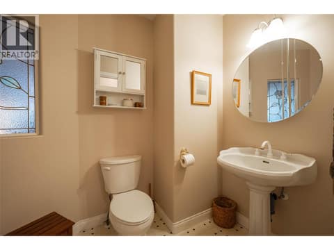 Upper Main Level:  3 PC Bathroom at 7821 Old Kamloops Road, Swan Lake West, Vernon