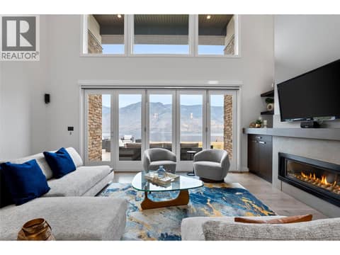 Greeted instantly by this stunning living room at 229 Holloway Drive, Tobiano, Kamloops