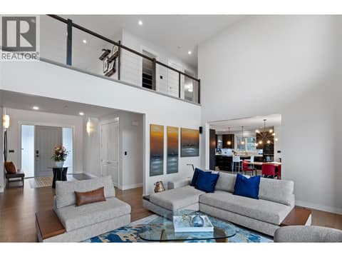 High ceilings throughout the living room at 229 Holloway Drive, Tobiano, Kamloops