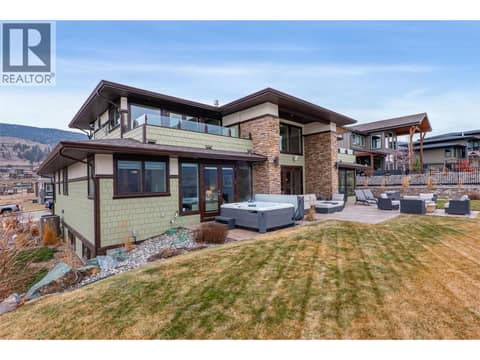 Wonderful angle view of the backyarde at 229 Holloway Drive, Tobiano, Kamloops