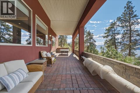 Covered patio off lower level at 2328 Arthur Court, McKinley Landing, Kelowna