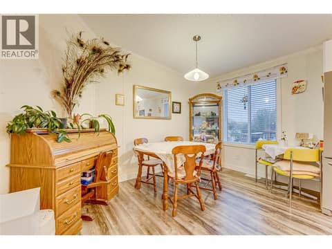 Dining area at 1600 43 Avenue Unit# 25, Harwood, Vernon