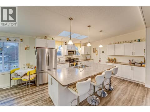 Large kitchen, plenty of cabinets at 1600 43 Avenue Unit# 25, Harwood, Vernon