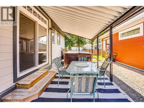 Covered patio at 270 Grouse Avenue, Okanagan North, Vernon