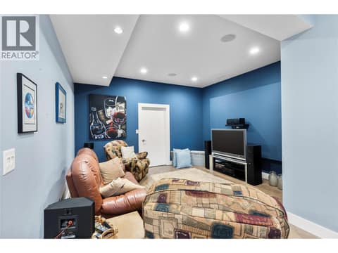 Movie room at 529 Whitecourt Place, Foothills, Vernon