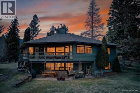 Property at night from the back at 2376 Ruault Road, Invermere Rural