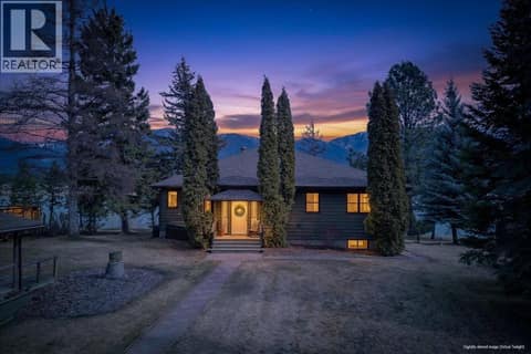 Property at night from the front at 2376 Ruault Road, Invermere Rural