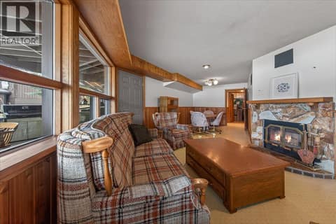 Rec room with fireplace at 2376 Ruault Road, Invermere Rural