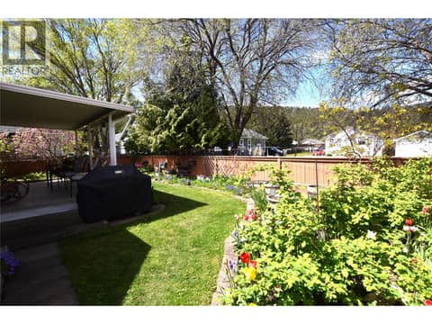 Back yard is fenced at 536 Loon Avenue, Okanagan North, Vernon