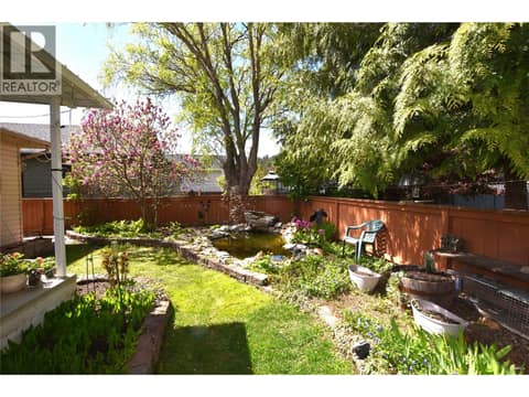 Fish pond at 536 Loon Avenue, Okanagan North, Vernon