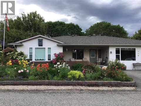Front yard when in full bloom at 536 Loon Avenue, Okanagan North, Vernon