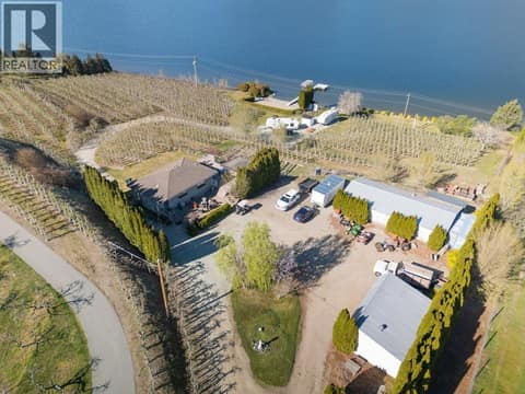 Aerial view of second residence & outbuildings at 14807 89th Street, Osoyoos Rural