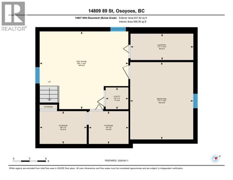 Second residence - basement at 14807 89th Street, Osoyoos Rural