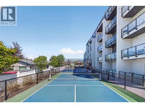 Pickle ball area a short walk from your patio at 2555 Lakeshore Road Unit# 114, Okanagan Landing, Vernon