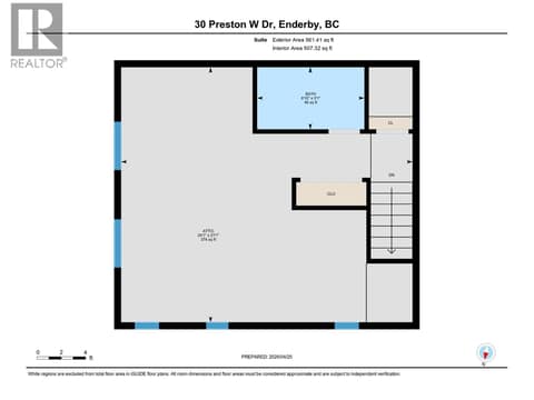 Potential bachelor suite over the garage, plumbing & wiring roughed in. at 30 Preston West Drive, Enderby / Grindrod