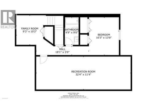 Floorplan: Basement at 1041 Middleton Way Unit# 102, Middleton Mountain Vernon