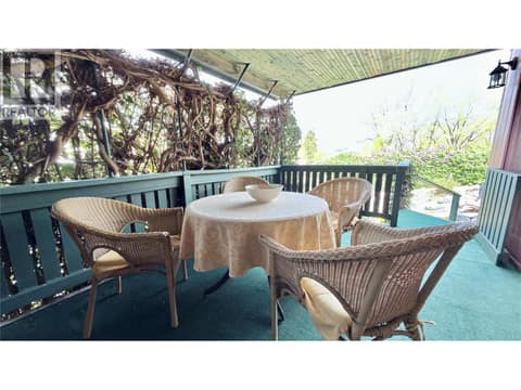 Deck eating area off the dining area at 15230 89th Street, Osoyoos Rural