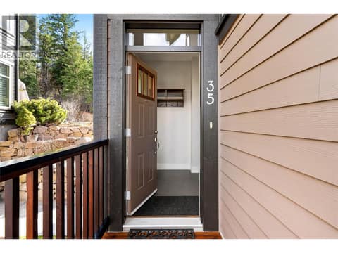 Front door entry at 333 Longspoon Drive Unit# 35, Predator Ridge, Vernon