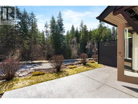 South-facing back patio at 333 Longspoon Drive Unit# 35, Predator Ridge, Vernon
