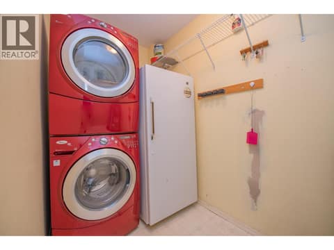Laundry room off entry, stand up freezer included at 3929 22 Avenue Unit# 309, Mission Hill, Vernon
