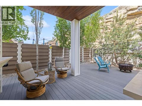Main home covered patio in backyard. at 647 Mt Ida Drive, Middleton Mountain Coldstream
