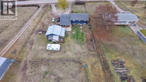 Aerial view back to front at 5712 6 Highway, Lavington, Vernon