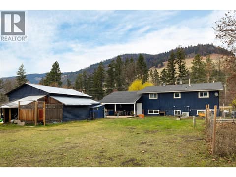 Rear view of home and shop at 5712 6 Highway, Lavington, Vernon