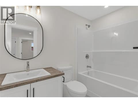 Lower Level Bathroom at 2150 Montenegro Drive, Black Mountain, Kelowna