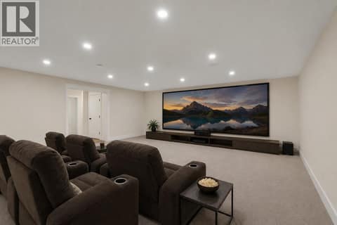 Media Room *Virtually Staged* at 2150 Montenegro Drive, Black Mountain, Kelowna