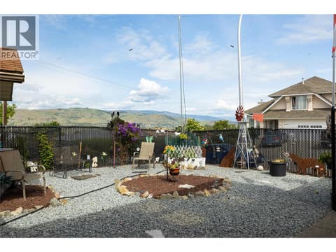 Fenced low maintenance yard at 3944 Cascade Drive, East Hill, Vernon