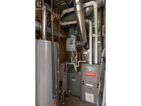 Updated mechanical room at 3944 Cascade Drive, East Hill, Vernon